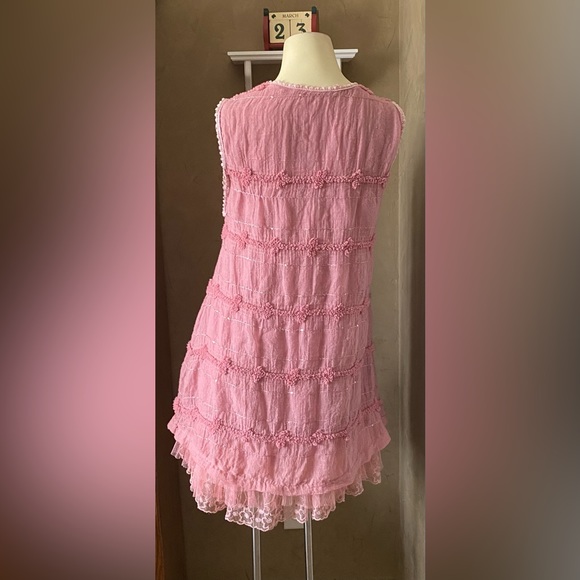 PRETTY ANGEL TOP/ DRESS TWILA LADIES VINTAGE ROMANTIC VICTORIAN Dusty roses M - Picture 3 of 12